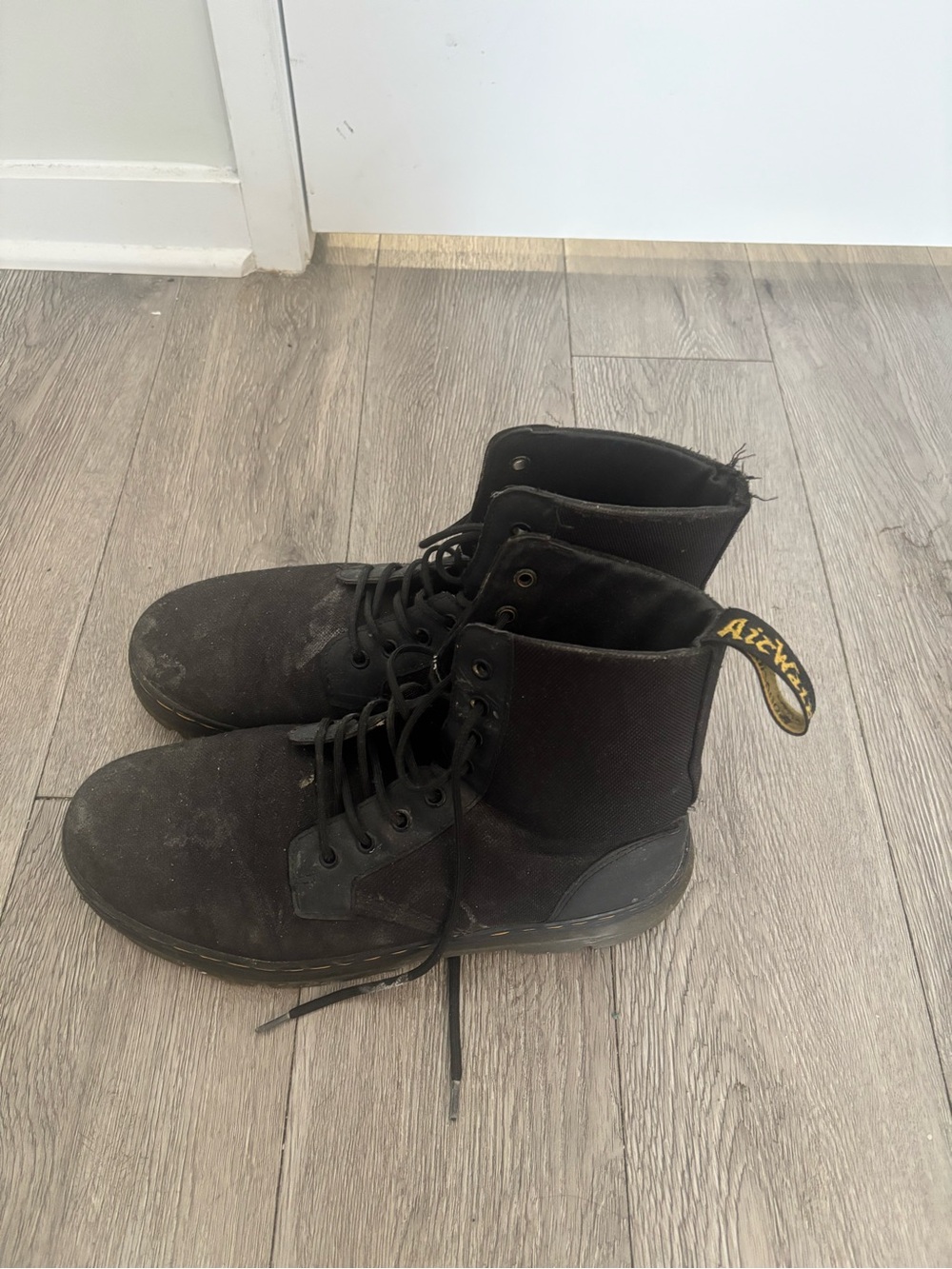 Dr. Martens Men's Combs Nylon Combat Boot, Black, 10 UK/11 M US